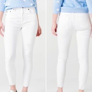 Pistola stitch fix exclusive Jennifer freyed hem skinny jean white NWT 27